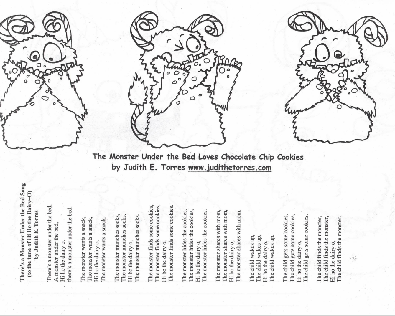 The Monster Under the Bed Curriculum Guide Song