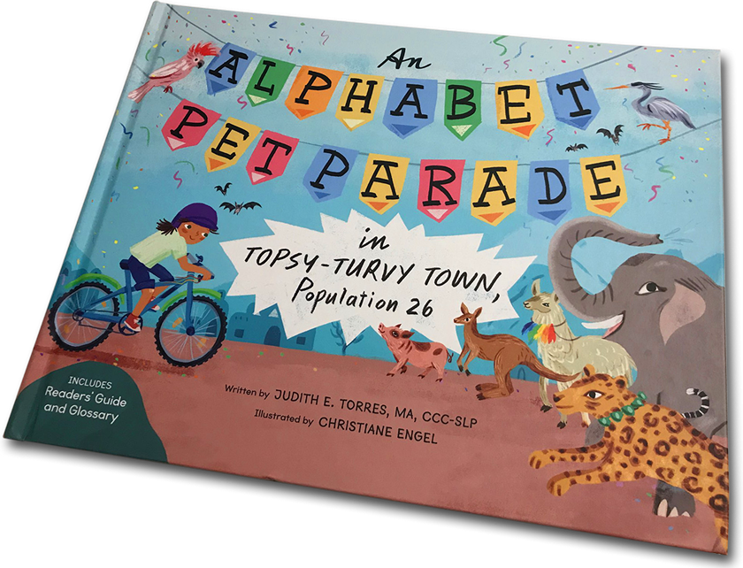 An Alphabet Pet Parade in Topsy-Turvy Town Cover Oblique