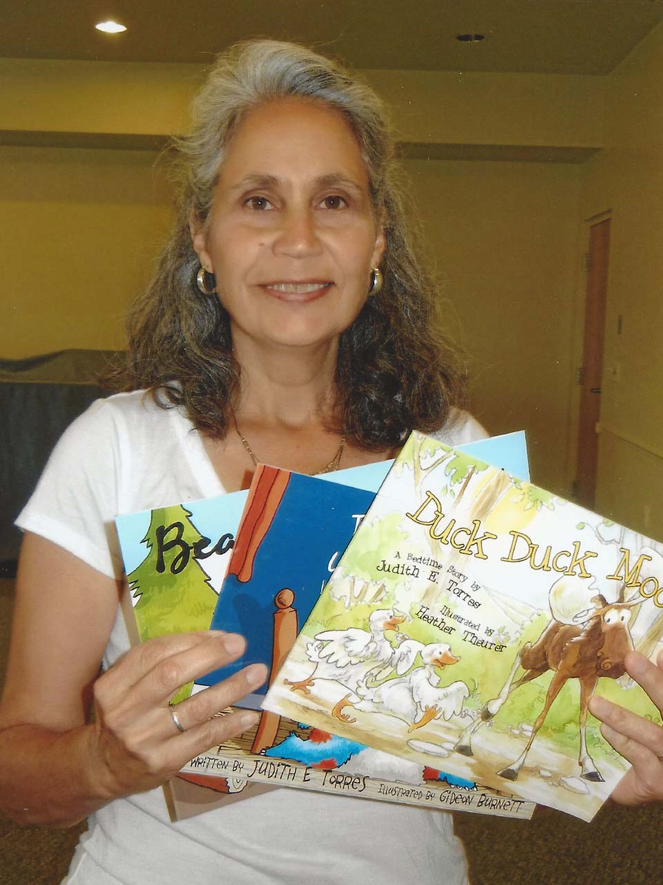 Judith with her books