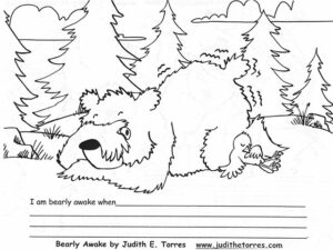 Bearly Awake Curriculum Guide Coloring Sheet - Write Your Own Story